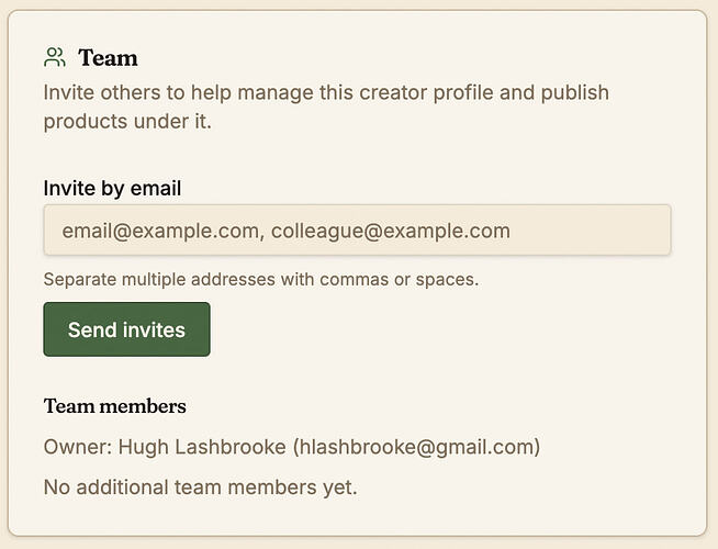 Creator team