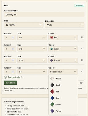 Picking basic dice